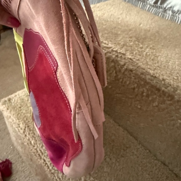 Coach Pink and Green Floral Satchel and Clutch - Picture 16 of 16